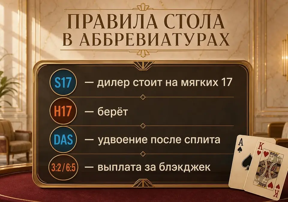 Инфографика: как правила стола записывают сокращениями-аббревиатурами