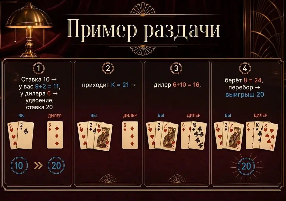 Инфографика: разобранный от начала до конца пример одной раздачи